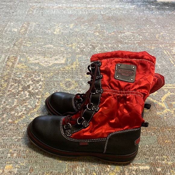 Coach Shoes - Red coach boots size 6 in great condition!! Only worn a couple of times!